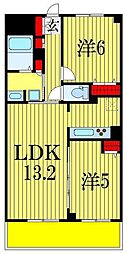 グラヴェル幕張 5階1SLDKの間取り