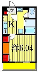 グレイス幕張2 1Kの間取図画像