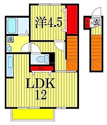 エルパラシオ鷺沼台 1LDKの間取図画像