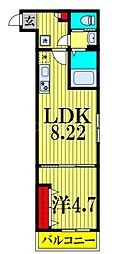 YSA薬園台 1LDKの間取図画像