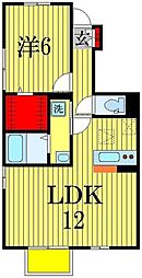 サニーコート3 1LDKの間取図画像