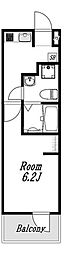 ルレーブ北習志野 1Kの間取図画像
