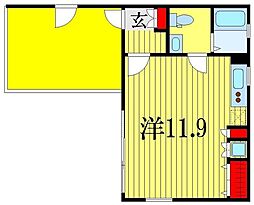 FLATY ワンルームの間取図画像