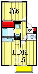 ユウ・カサグランデ 1LDKの間取図画像