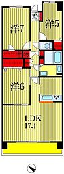 リーベスト西千葉 3LDKの間取図画像