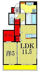 アゼリア 1LDKの間取図画像