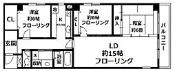 幕張台パークレジデンス 3LDKの間取図画像