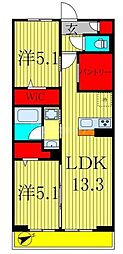D-Camellia 2LDKの間取図画像