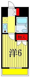 シティ・クレスト津田沼 1Kの間取図画像