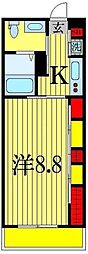 リブリ・ハヅキ 1Kの間取図画像