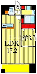 Merveille飯山満 1LDKの間取図画像