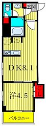 soare幕張2nd 1DKの間取図画像