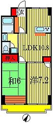 ハイブリッジソシア 2LDKの間取図画像