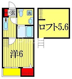 Saggio 1Kの間取図画像