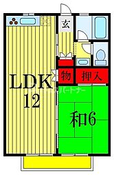 つかさコーポD棟 2階/-