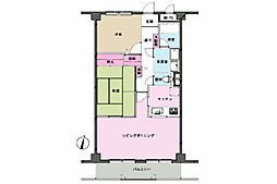 ベルヴィル藤沢本町 2LDKの間取図画像
