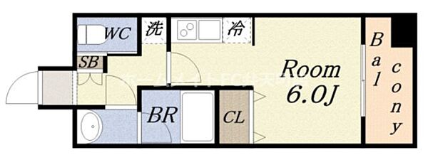 ミッドフラッツ弁天町駅前 ｜大阪府大阪市港区波除3丁目(賃貸マンション1R・2階・21.75㎡)の写真 その2