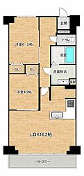 信開ガーデンコート高岡壱番館 2LDKの間取図画像