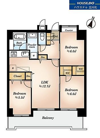 間取り サンライズマンション玉川上水　202号室 2階/-