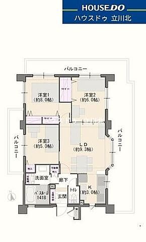 間取り レクセルガーデン一橋学園　309号室 3階/-