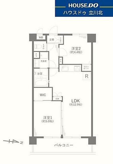 2LDK 間取り