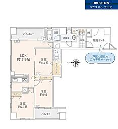 リッツタワー八王子 3LDKの間取図画像