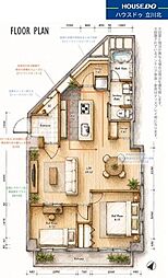 西八王子ハイツB棟 2SLDKの間取図画像