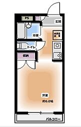 サン・ティール調布 1Kの間取図画像