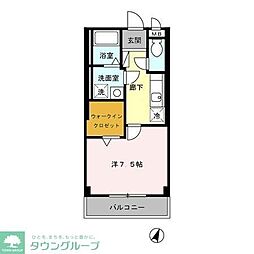 JR埼京線 南与野駅 徒歩10分の賃貸アパート 2階1Kの間取り