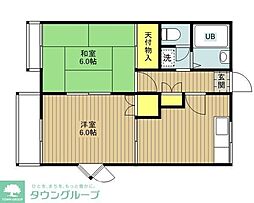 東武野田線 東岩槻駅 徒歩2分の賃貸アパート 1階2DKの間取り