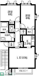 イーストコート 2LDKの間取図画像