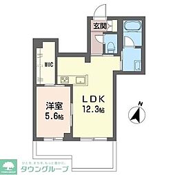 リラフォート 1LDKの間取図画像