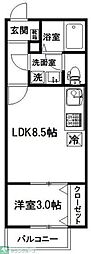 Arietta TAKINISHI 1LDKの間取図画像