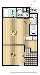 ラフィネ 1LDKの間取図画像
