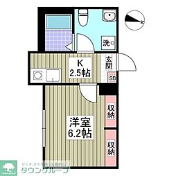 春の陽のアリア 1Kの間取図画像
