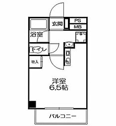 すうり庵 1Kの間取図画像
