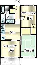 ペアーM 3DKの間取図画像