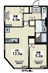 Miyuna 2LDKの間取図画像