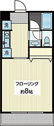 ビレッジSK 1Kの間取図画像