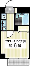コアクレスト登戸 1Kの間取図画像
