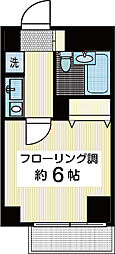 コアクレスト登戸 1Kの間取図画像