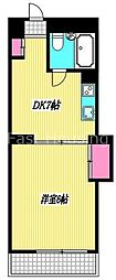 プリンス鷺宮 1DKの間取図画像