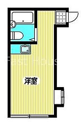 シャンブル中野 ワンルームの間取図画像