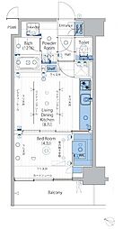 ヴォーガコルテ渋谷笹塚 1LDKの間取図画像