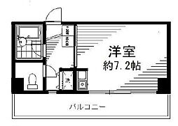 ジャネットビル 1Kの間取図画像