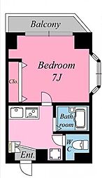 アセンズシティ6 1Kの間取図画像