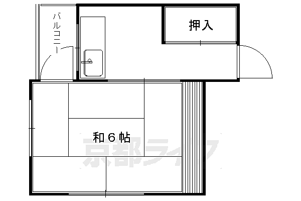 京都府京都市左京区吉田中大路町(賃貸アパート1K・2階・17.65㎡)の写真 その2