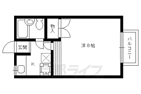 ハイム山喜 1-1 ｜ 京都府京都市北区等持院中町（賃貸アパート1K・1階・19.77㎡） その2