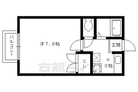 メゾン山喜 C-1 ｜ 京都府京都市北区等持院中町（賃貸アパート1K・1階・23.23㎡） その2