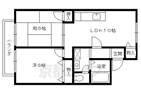 カーサ蟹ヶ坂 102 ｜ 京都府京都市北区西賀茂蟹ヶ坂町（賃貸アパート2LDK・1階・47.72㎡） その2